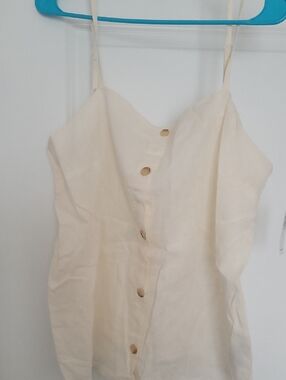 Old Navy Cream Button-Front Spaghetti Strap Cami